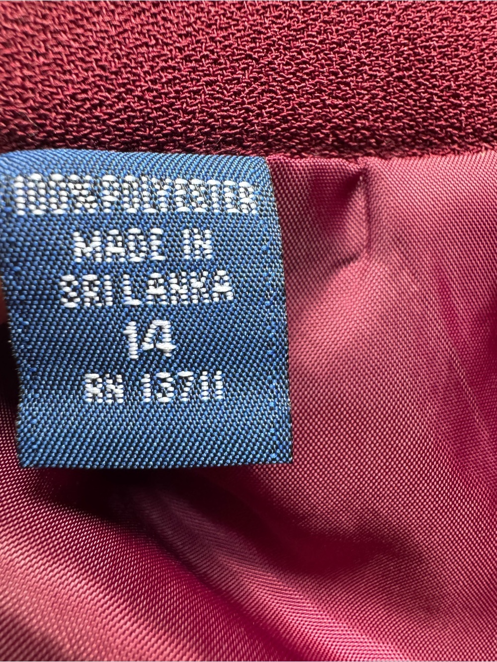 Vintage Karen Scott Burgundy Wine Maxi Skirt - Size 14 - Picture 6 of 13